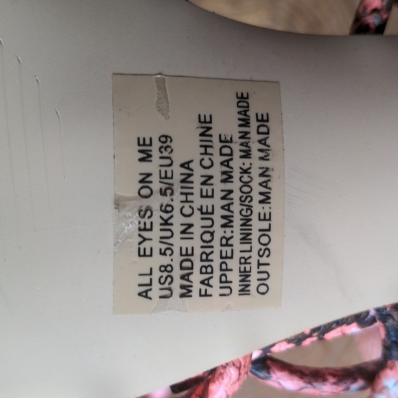 JUSTFAB ALL EYEZ ON ME Barbie PINK SNAKE SKIN CHUNKY HEEL SZ 8.5 - Picture 8 of 10